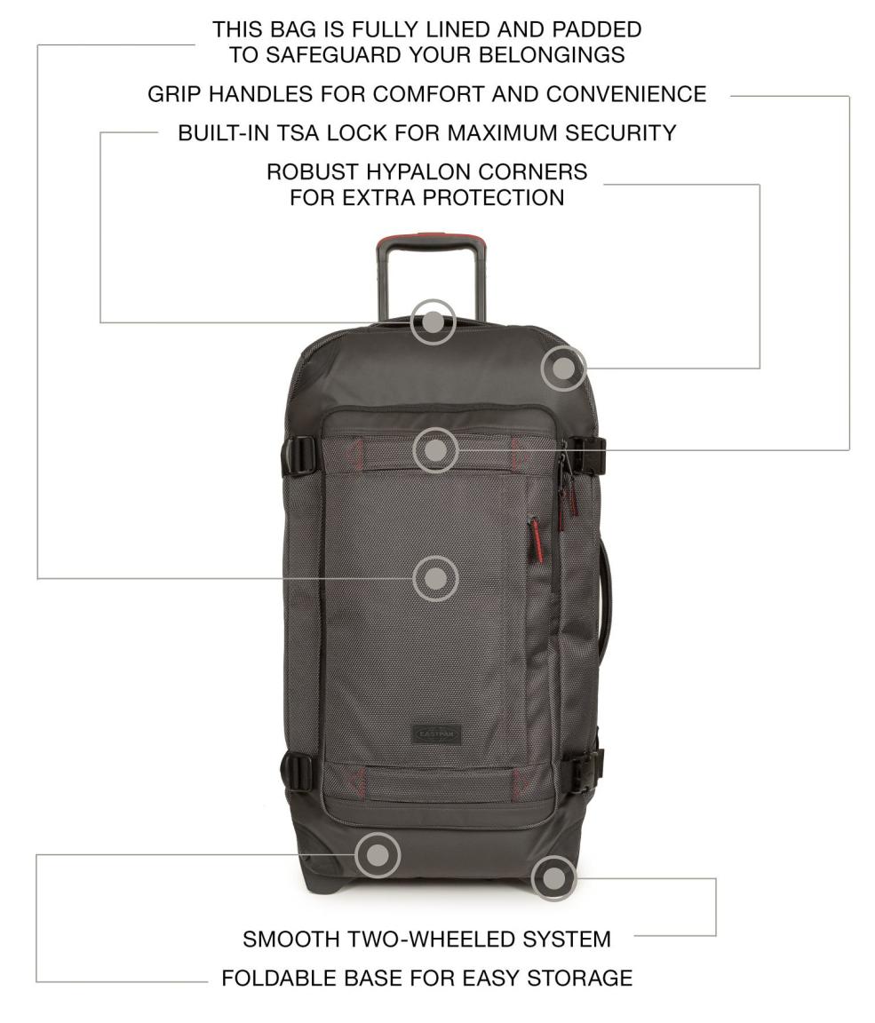 Reisetaschen Trolley Tranverz CNNCT Medium Eastpak Accent Grey