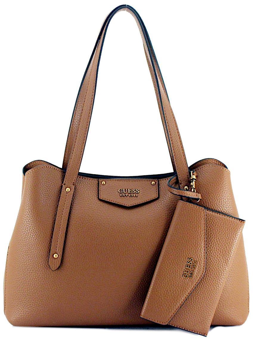 Riementasche beige braun Guess Eco Brenton Latte Logo recycled