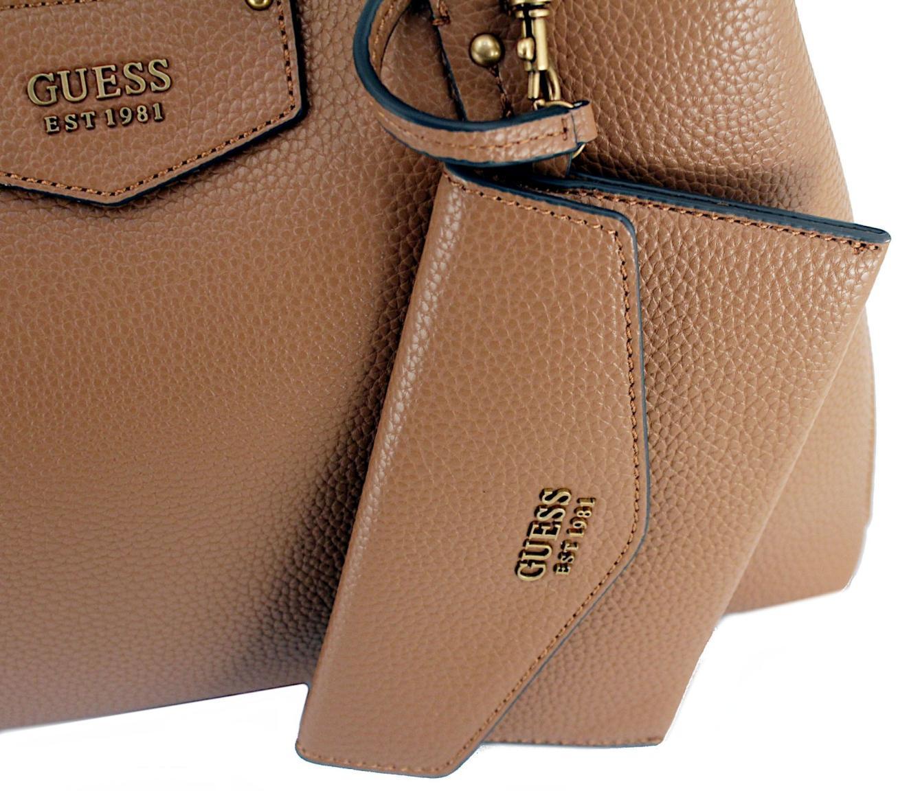 Riementasche beige braun Guess Eco Brenton Latte Logo recycled