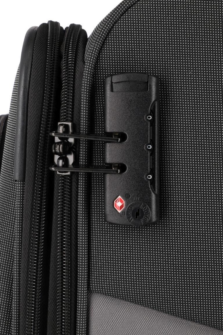 Rollenkoffer M 67cm Travelite Viia anthrazit TSA Zahlenschloss erweiterbar