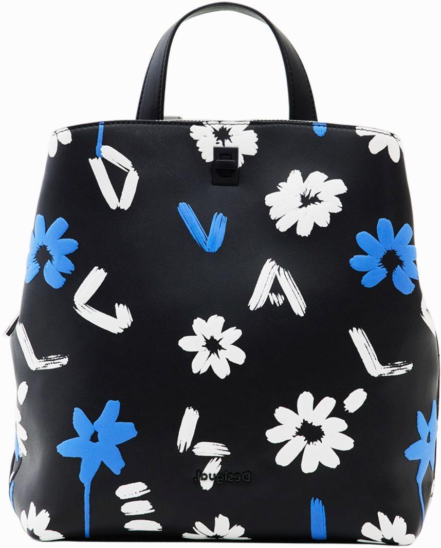 Rucksack schwarz blau Print Desigual Sumy Mini Margy Negro