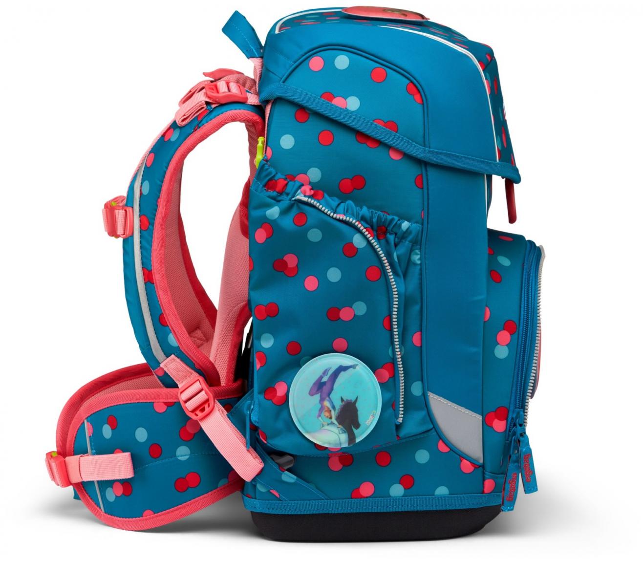Rucksackset Grundschule Ergobag Cubo VoltiBär blau Punkteprint