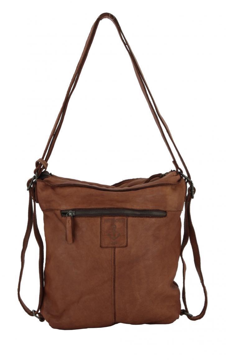 Rucksacktasche Leder Calypso Brown Harbour2nd dunkelbraun Anker