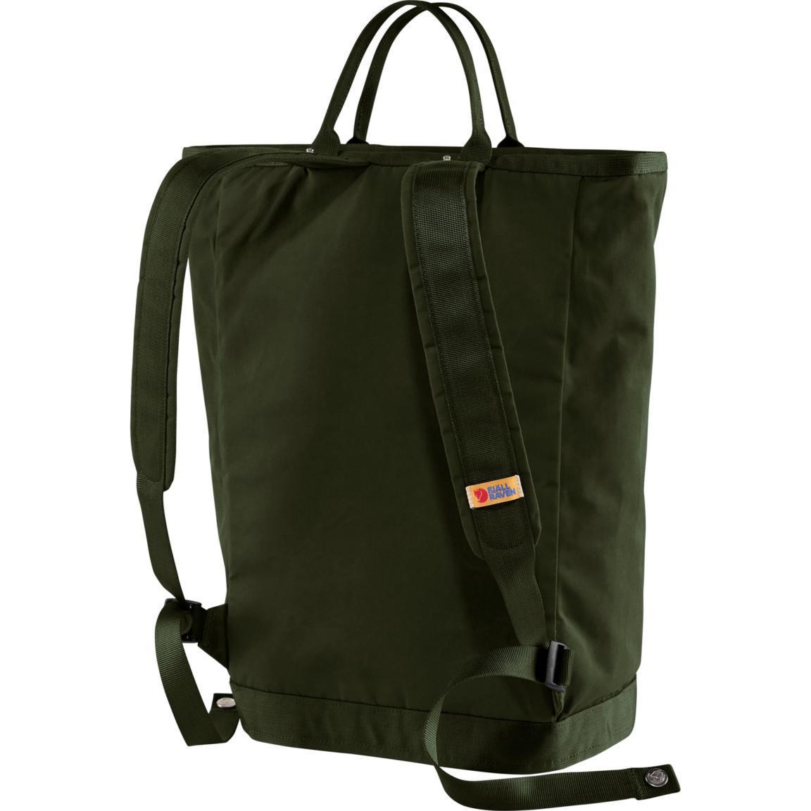 Rucksacktasche dunkelgrün Vardag Totepack Fjällräven Deep Forest