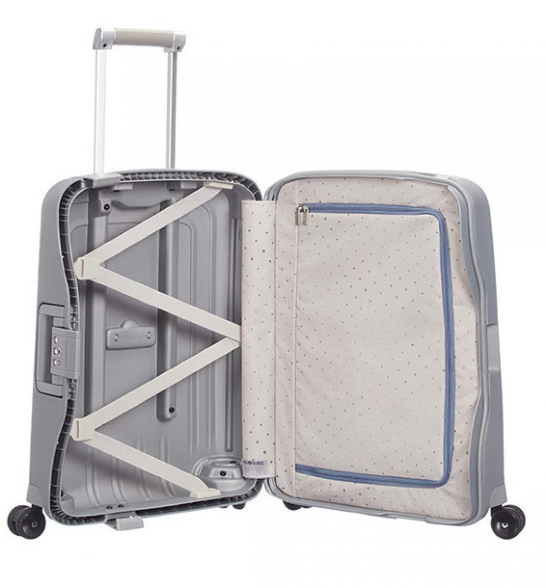 Samsonite Kabinenkoffer S'Cure silver