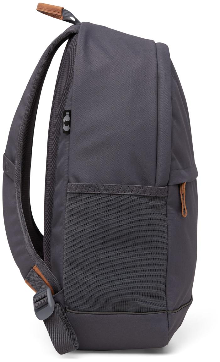Satch Fly Freizeitrucksack Pure Grey Lederdetails