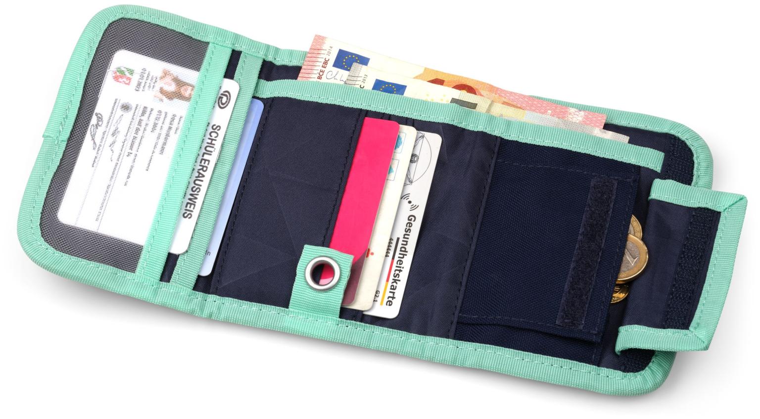 Satch Geldbeutel Wallet Ocean Mint dunkelblau türkis