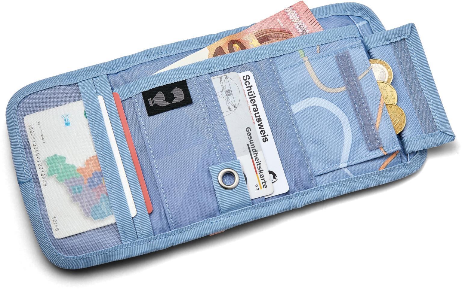 Satch Mädchenportemonnaie Vivid Blue hellblau rosa recycled