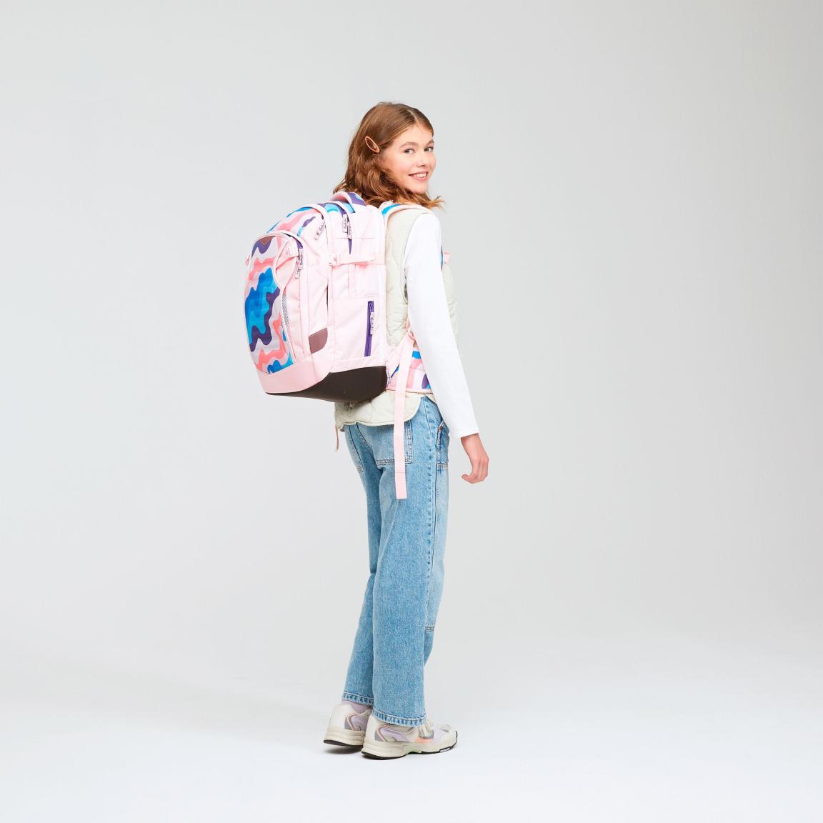 Satch Match Büchertasche rosa bunt Candy Clouds recycled verstellbar