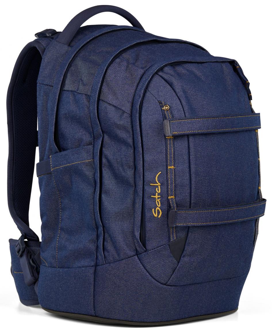 Satch Pack Jugendranzen Denim Blue dunkelblau Set Pennal Sportbeutel
