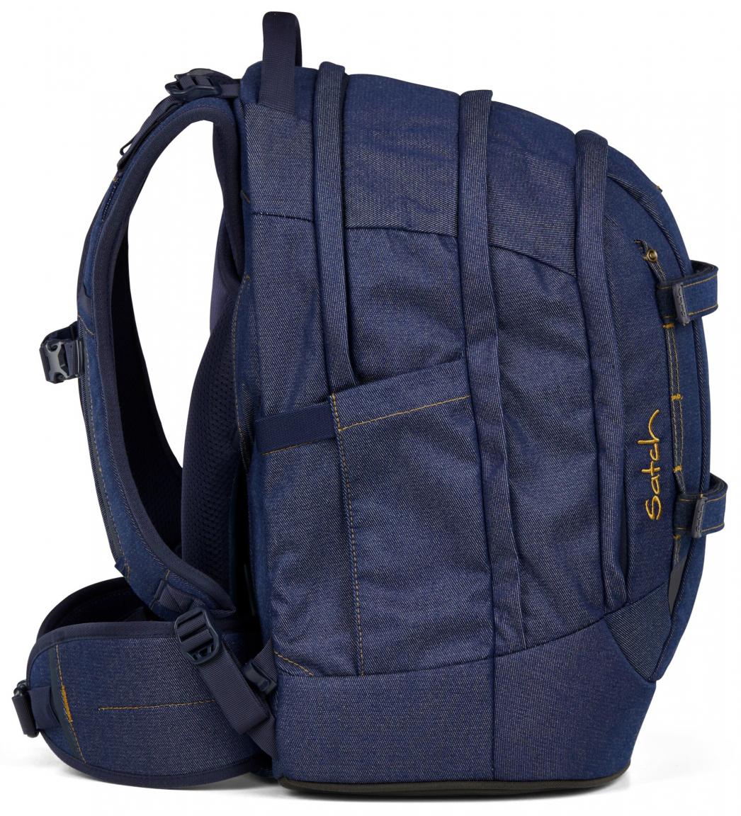 Satch Pack Jugendranzen Denim Blue dunkelblau Set Pennal Sportbeutel