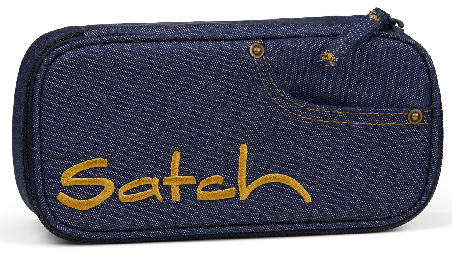 Satch Pack Jugendranzen Denim Blue dunkelblau Set Pennal Sportbeutel
