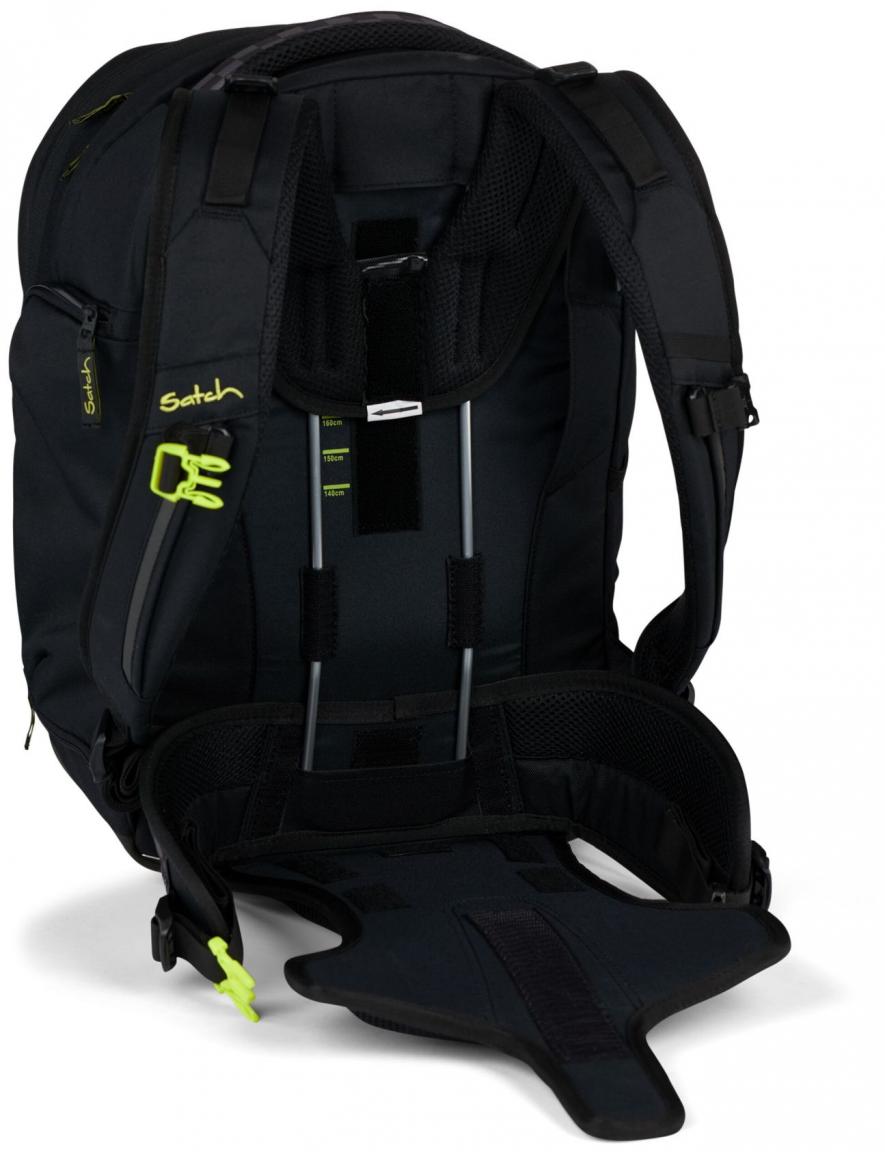 Satch verstellbare Schultasche Match Dark Skate schwarz Karo