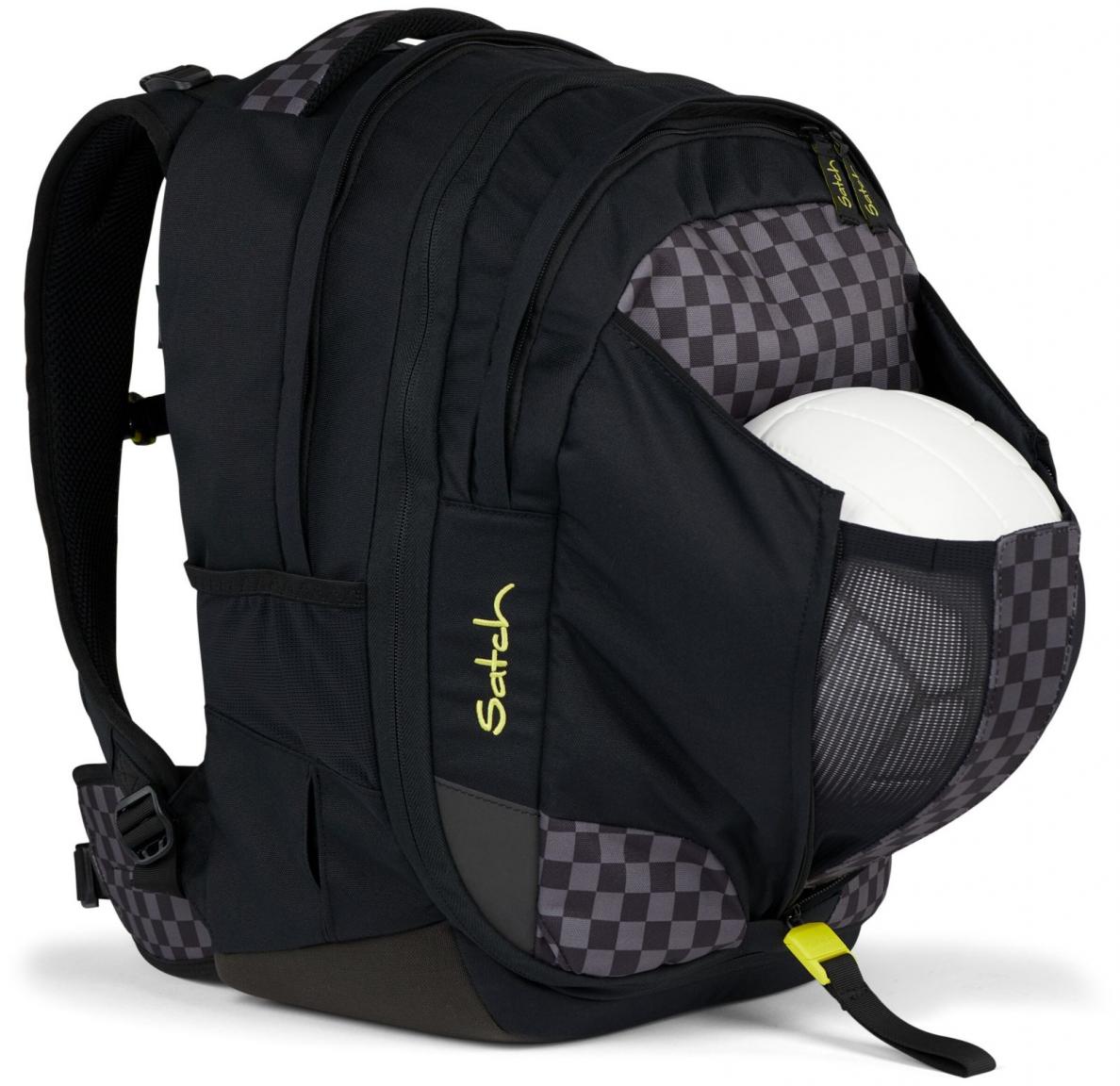 Satch verstellbare Schultasche Match Dark Skate schwarz Karo