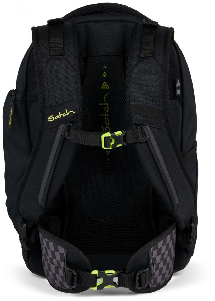 Satch verstellbare Schultasche Match Dark Skate schwarz Karo