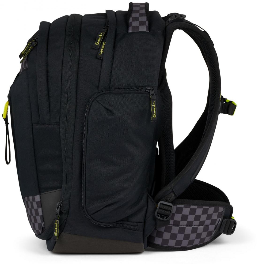 Satch verstellbare Schultasche Match Dark Skate schwarz Karo