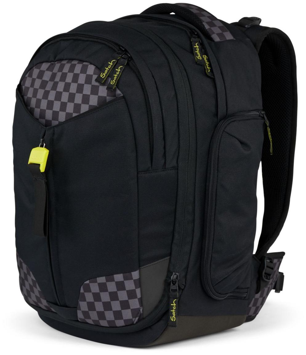 Satch verstellbare Schultasche Match Dark Skate schwarz Karo