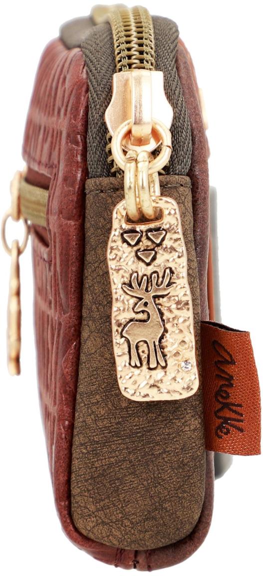 Schlüsseletui braun Zipper Anekke The Forest Urban Elch Logo