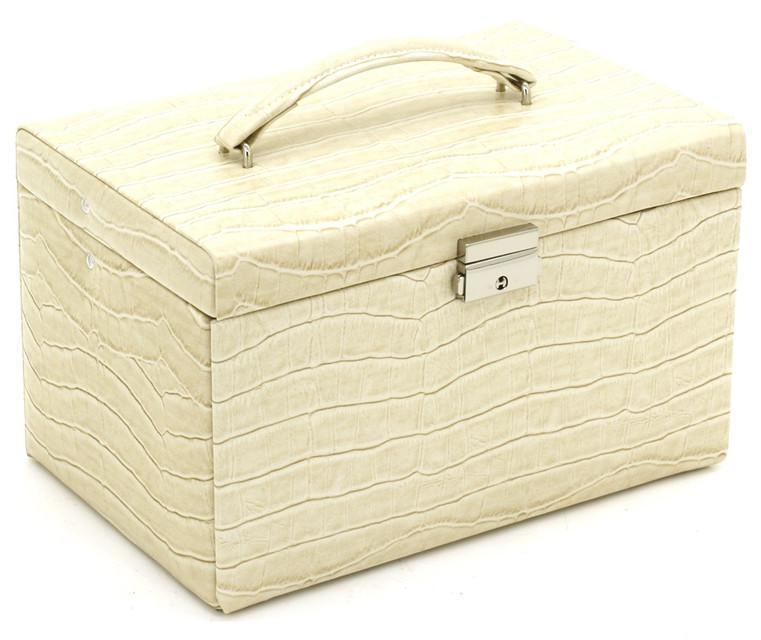 Schmuckkassette Friedrich23 Jolie Krokoprägung beige rosa