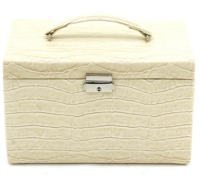 Schmuckkassette Friedrich23 Jolie Krokoprägung beige rosa