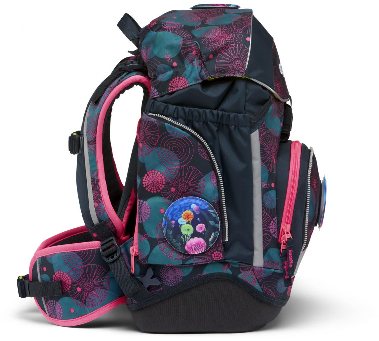 Schultasche Komplettset Ergobag Pack KorallBär grün neonpink
