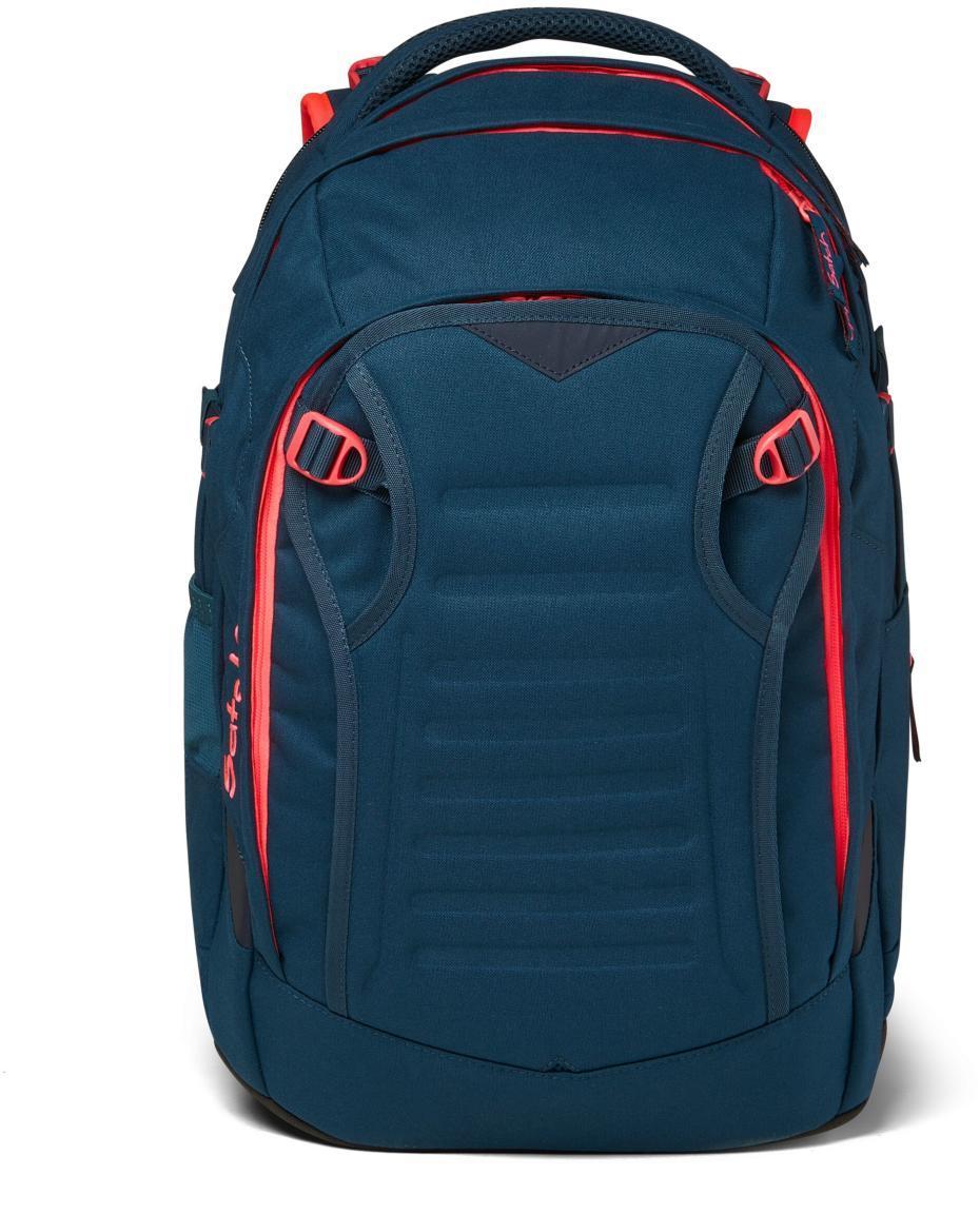 Schultasche dunkelblau neonpink Satch Match Pink Phantom