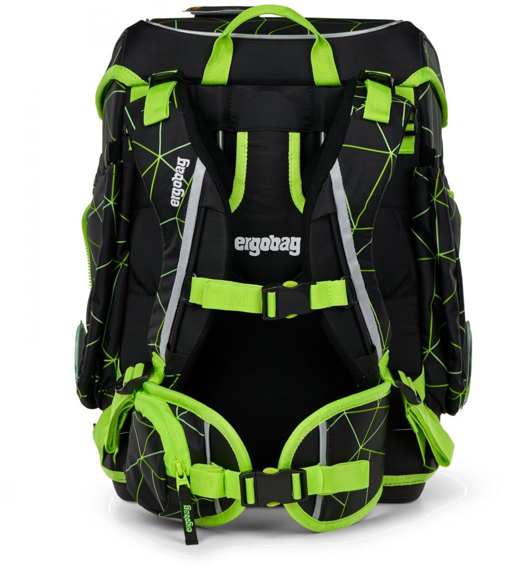 Schultaschenset ergobag cubo CyBär Rade Autos schwarz grün