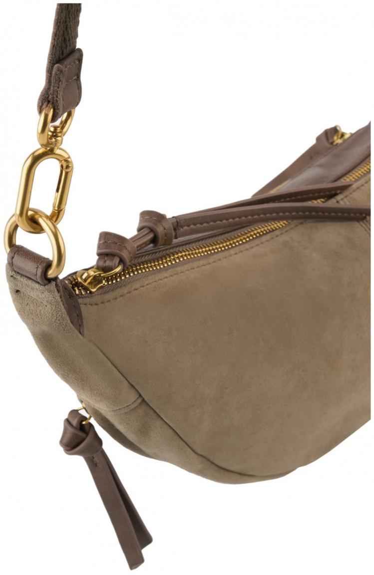 Schultertasche Beyond Crossbag FREDsBRUDER Taupe Velours