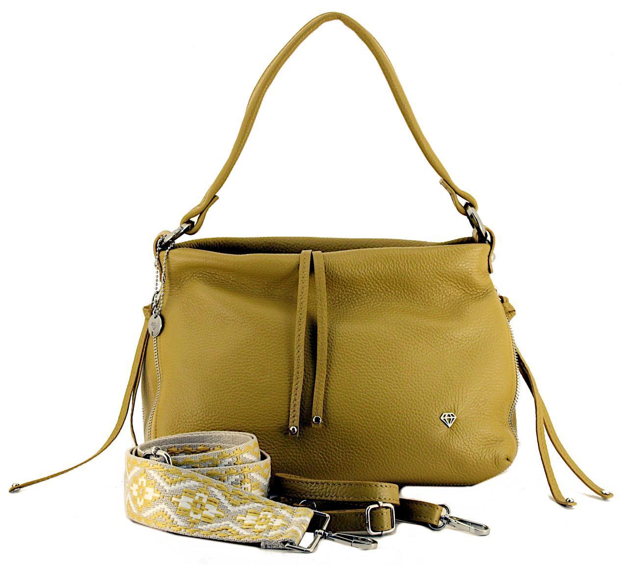 Schultertasche Caleidos Small veränderbare Taschenform Auswahlhenkel Mustergurt