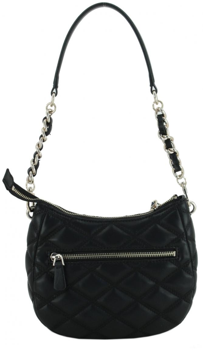 Schultertasche Guess Tamsin Off White gesteppt warmweiß