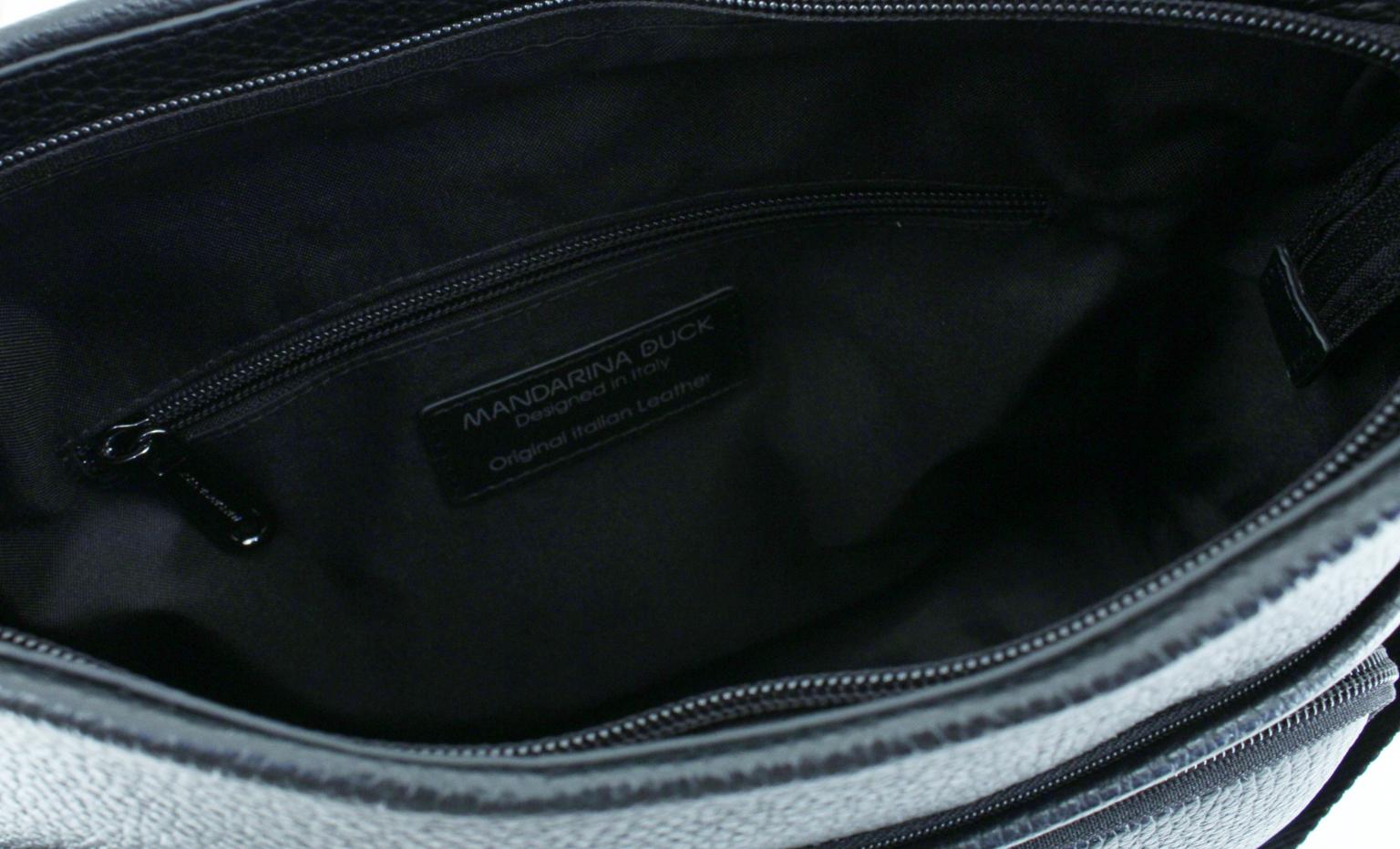 Schultertasche Mandarina Duck Mellow Leather Almond warmweiß