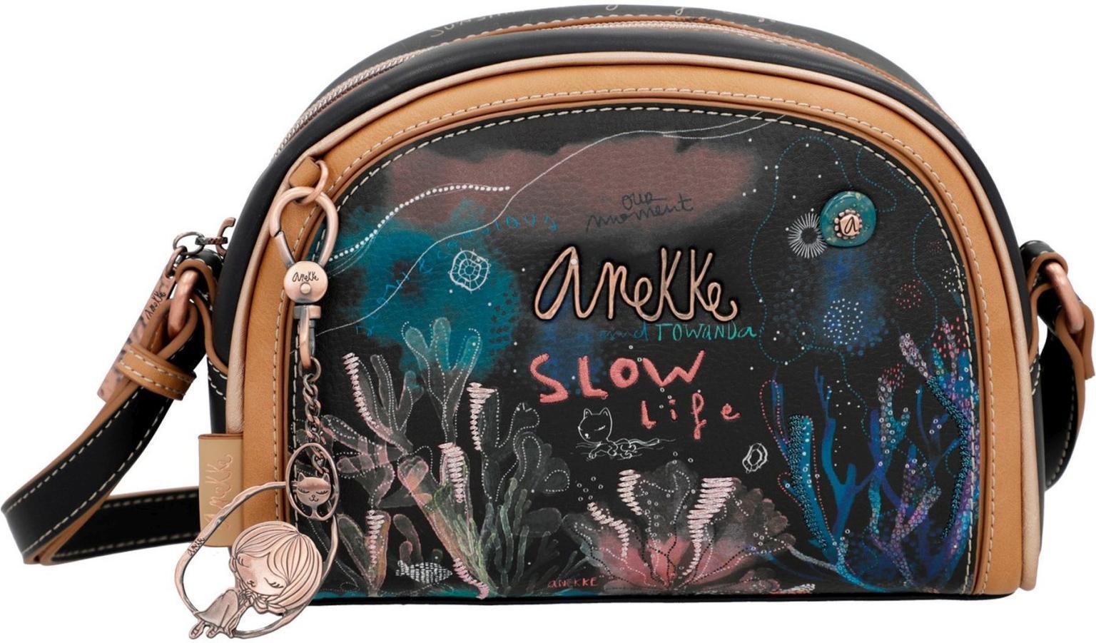 Schultertasche Mediterranean Coral Tiefseeblau Korallen Towanda Anekke Mediterranean
