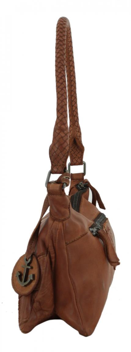Schultertasche in Flechtoptik grün Harbour 2nd Fashion Lights Neve Leaf