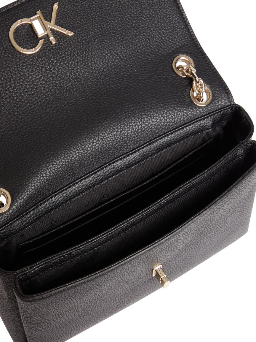 Schultertasche mit Drehverschluss Lila Calvin Klein Re-Lock Crossbody Iris
