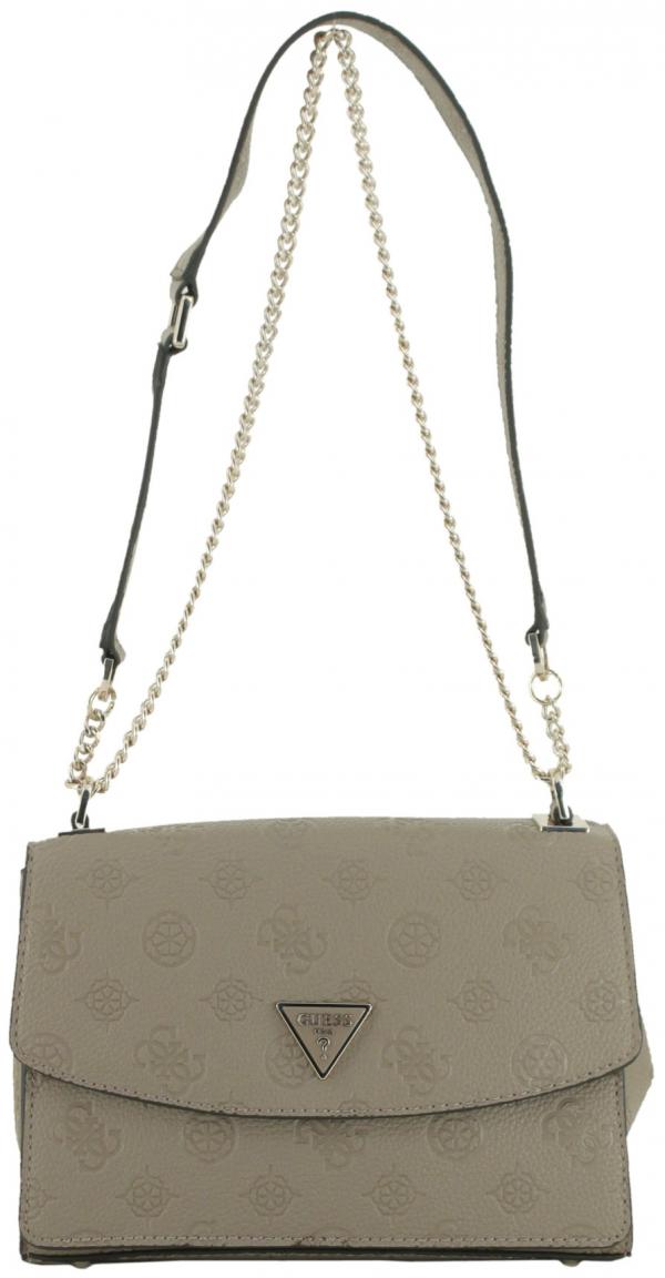 Schultertasche mit Logoprägung Guess Cresidia II Dark Taupe