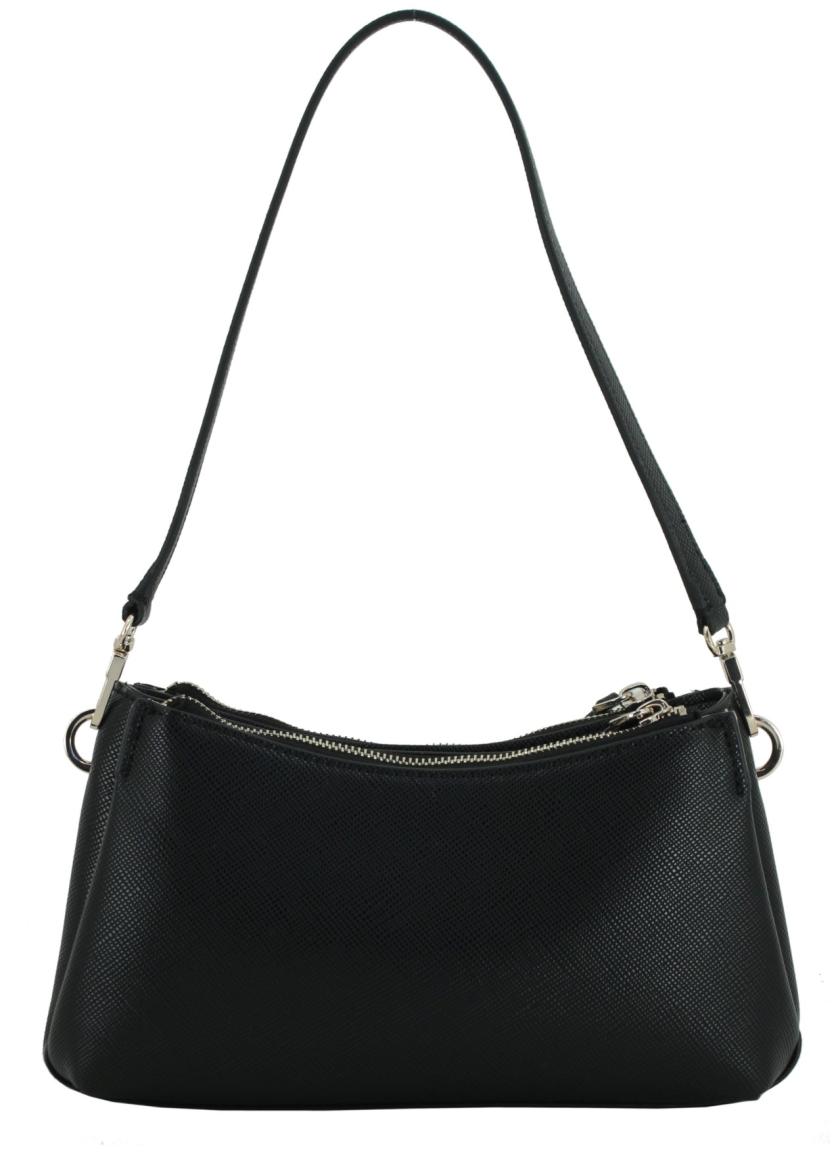 Schultertasche schwarz Saffiano Guess Noelle II Mini Black