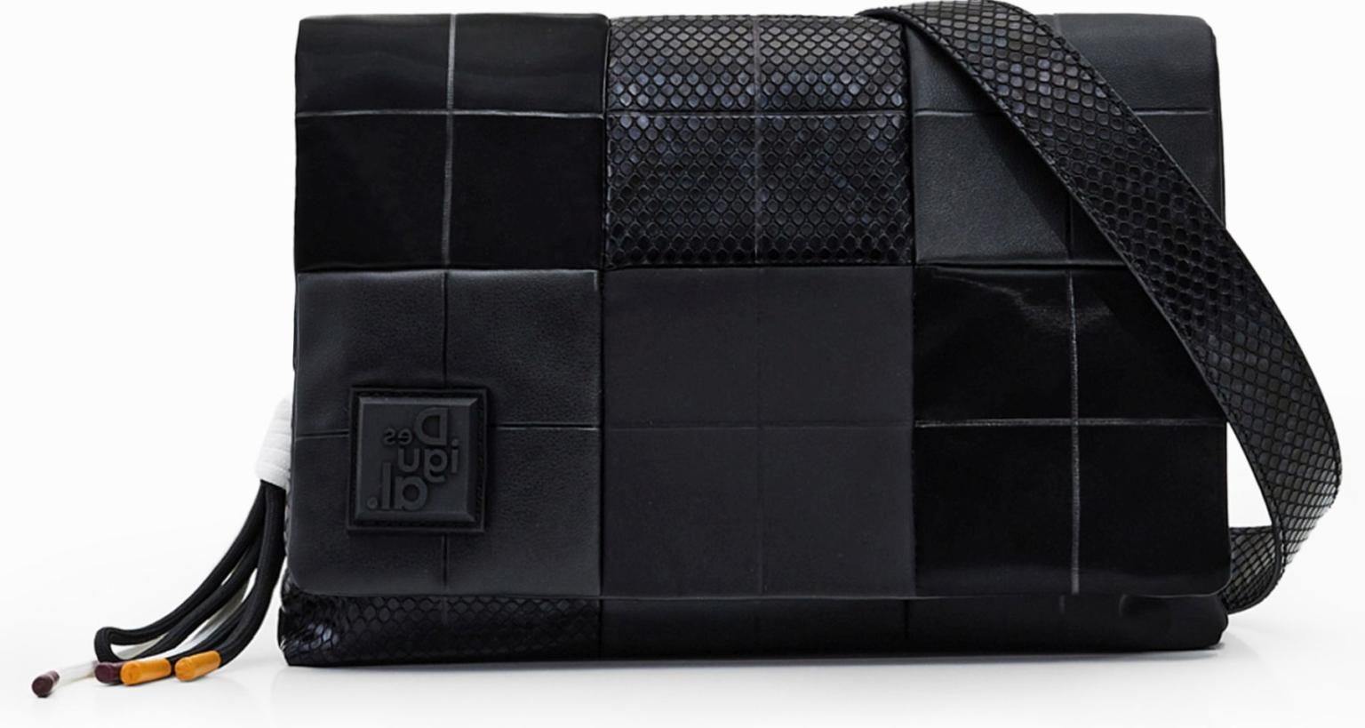 Schwarze Desigual Damas Damentasche Dortmund Flap Mustermix
