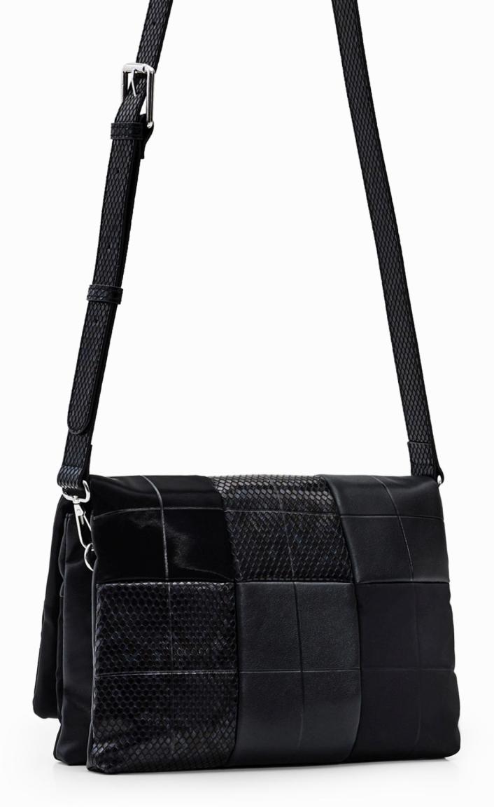 Schwarze Desigual Damas Damentasche Dortmund Flap Mustermix