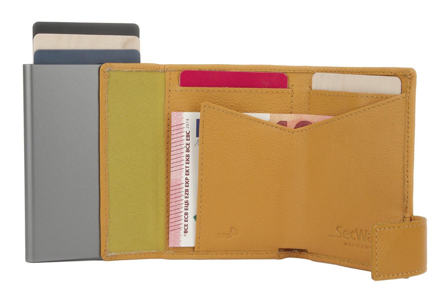 SecWal Chipkartenetui RFID Portmonee yellow gelb