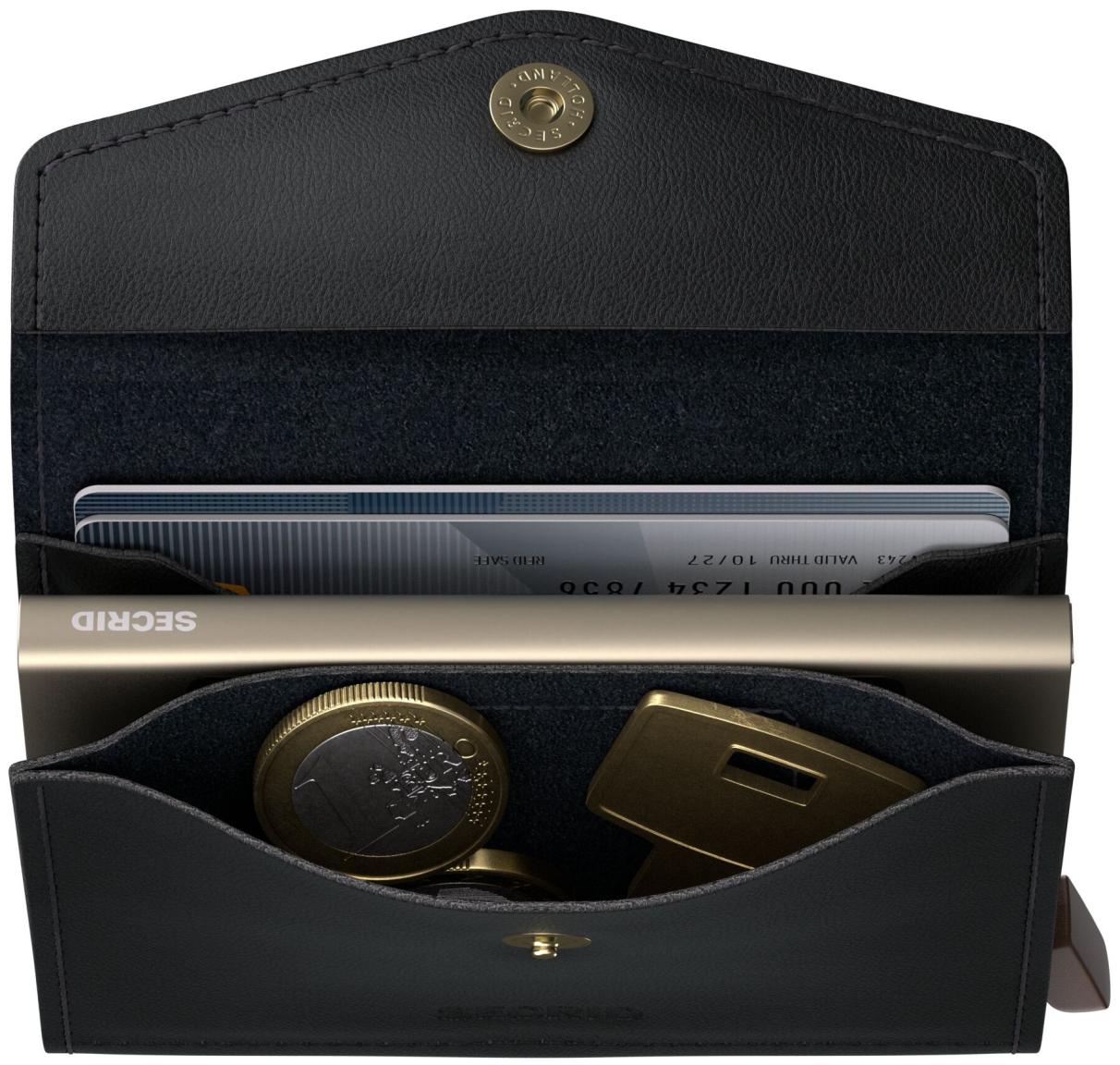 Secrid Envelope Wallet Kartenetui Leder Black Caschmere - Schwarz