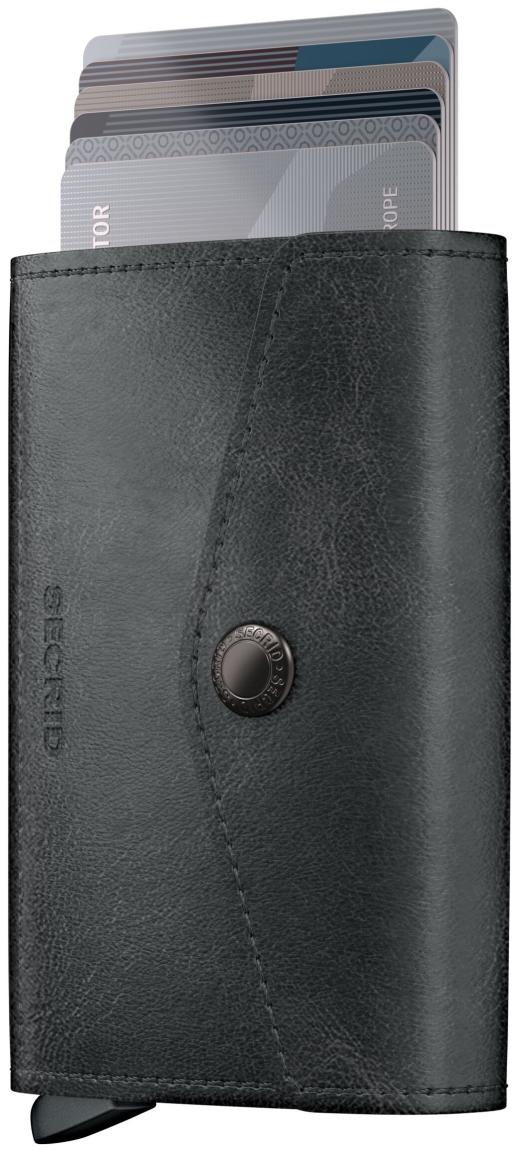 Secrid Envelope Wallet Leder Vintage Black - Schwarz