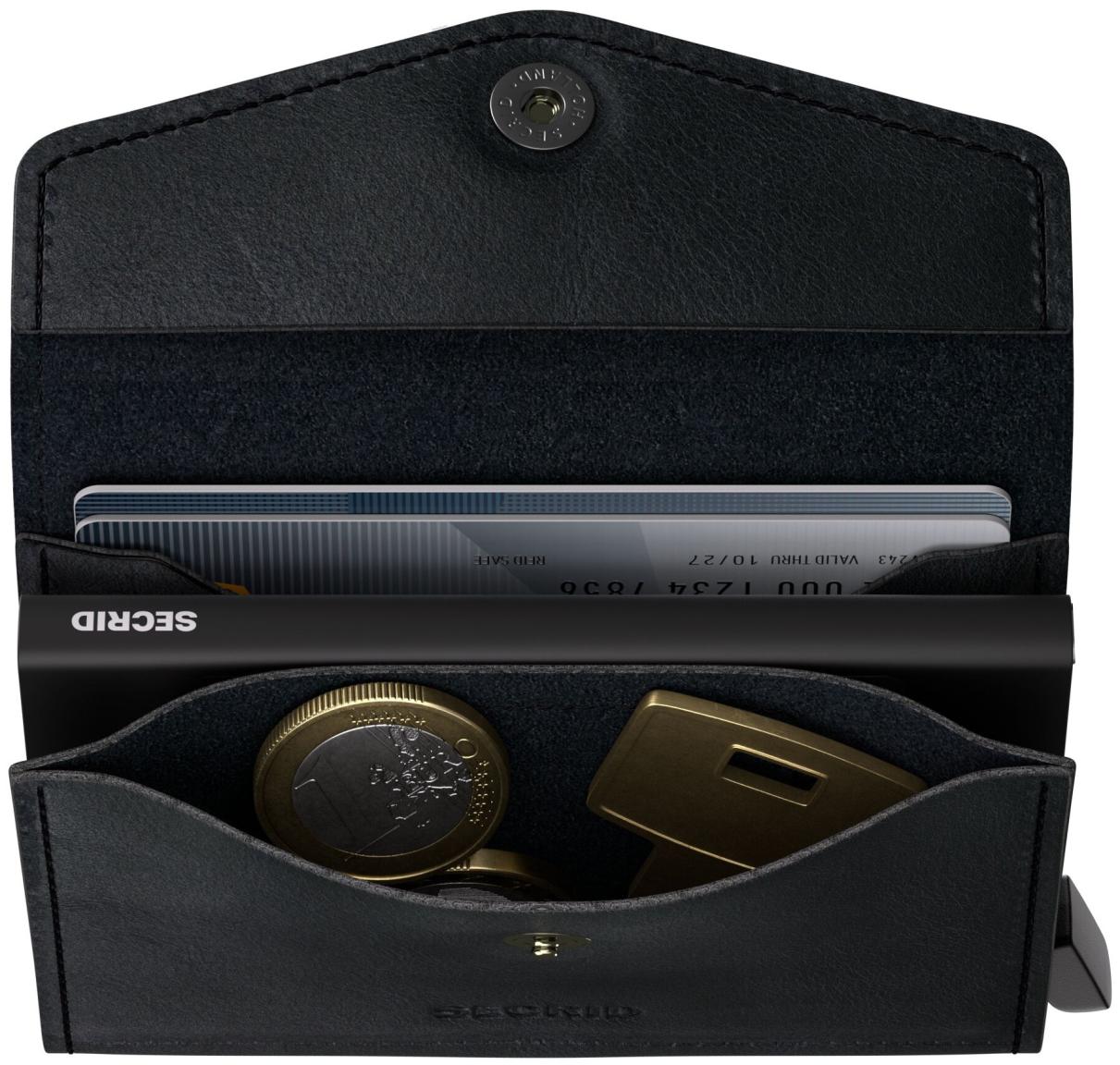 Secrid Envelope Wallet Leder Vintage Black - Schwarz