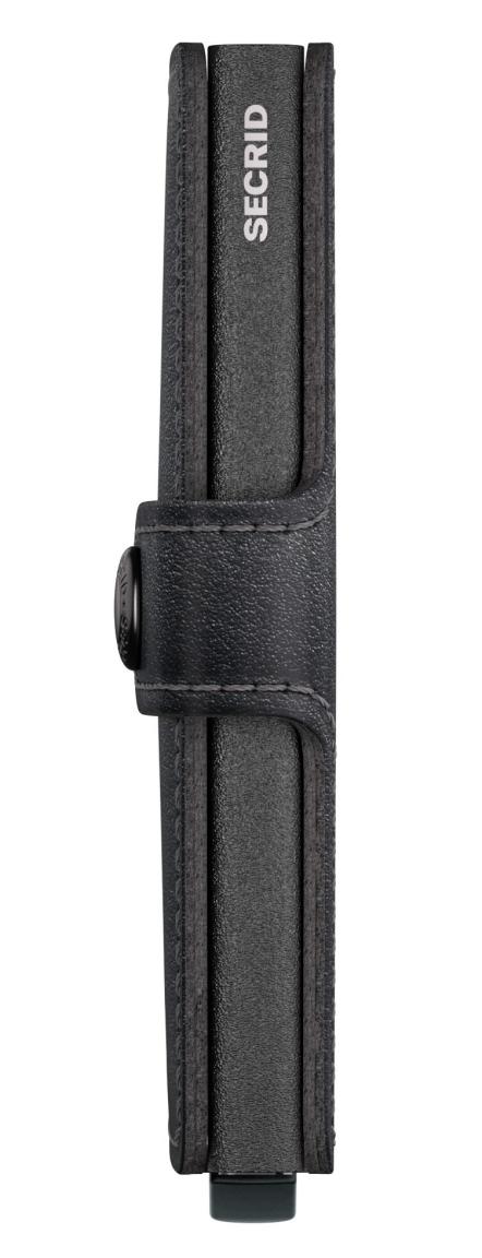 Secrid Miniwallet Kartenetui Leder Original Powder Black - Schwarz