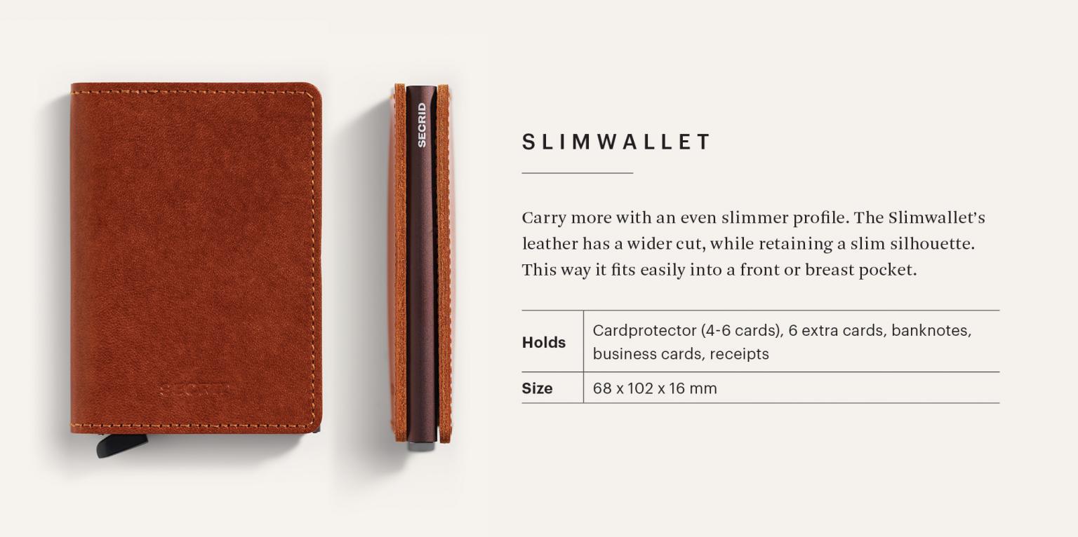 Secrid Slimwallet Geldbörse RFID Vegetable Caramello Sand