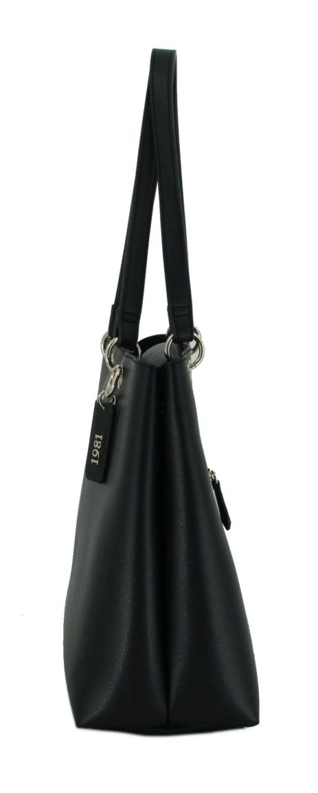 Shopper Guess Eco Mia Black Goldfarbener Metallcharme Nachhaltig