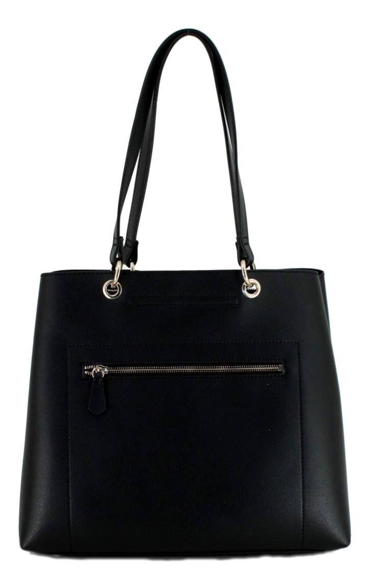 Shopper Guess Eco Mia Black Goldfarbener Metallcharme Nachhaltig