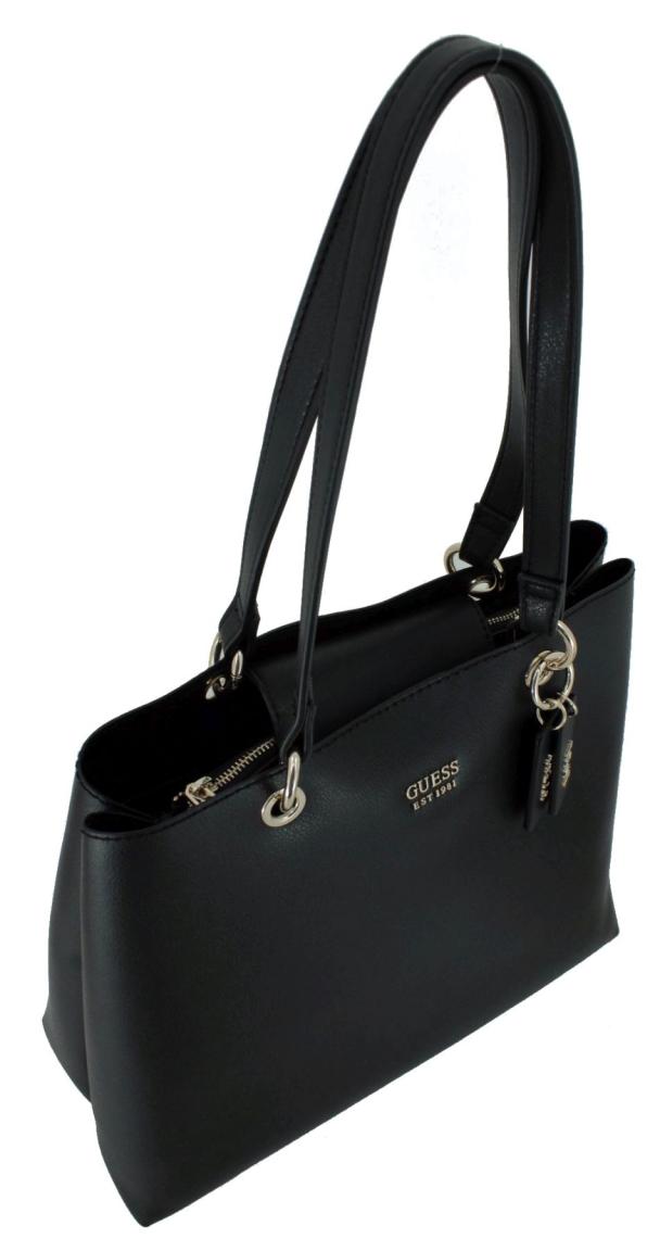 Shopper Guess Eco Mia Black Goldfarbener Metallcharme Nachhaltig
