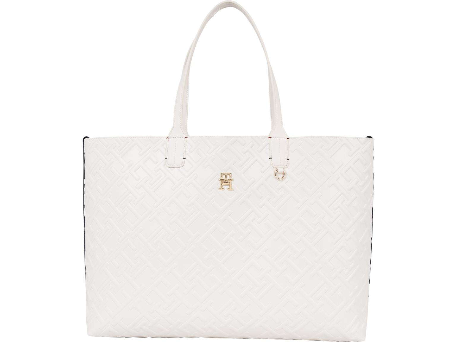 Shopper Tommy Hilfiger Weiß Monogramm Iconic Tote