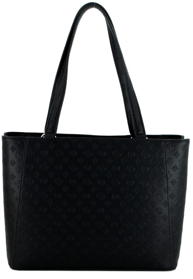 Shoppertasche Guess Arlena Logo schwarz Prägung