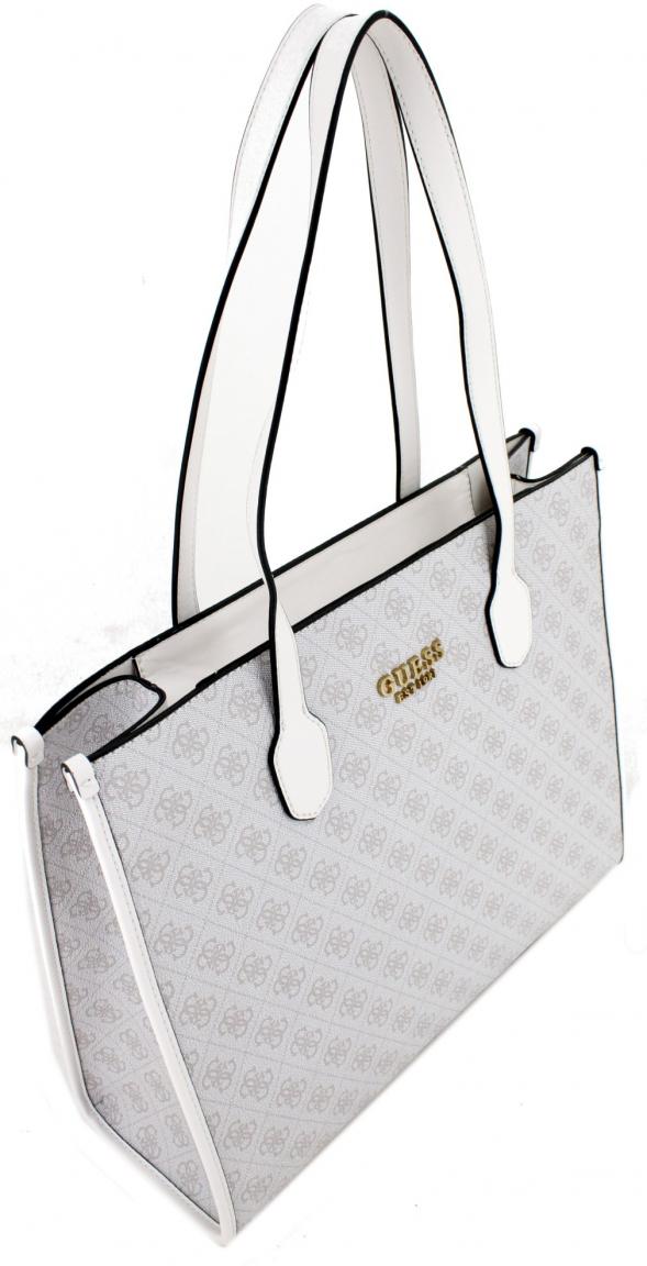 Shoppertasche mit Logoprint Guess Silvana Mocha Logo Multi